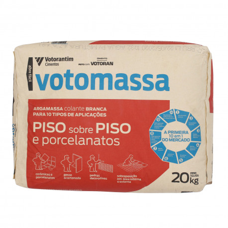 ARGAMASSA BRANCA PISO/PISO PORC VOTOMASSA 20 KG